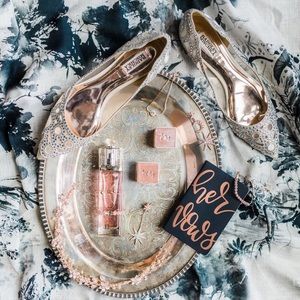 Badgley Mischka Gigi Crystal Pointy Toe Flat